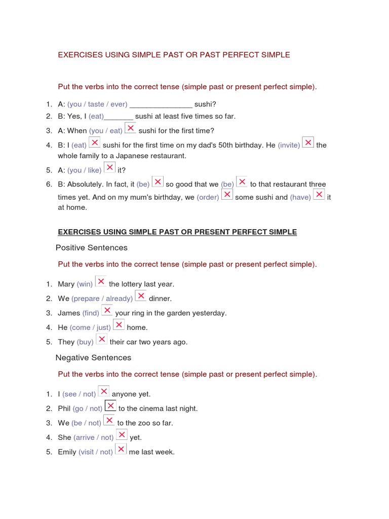 Simple Past and Present Perfect | PDF