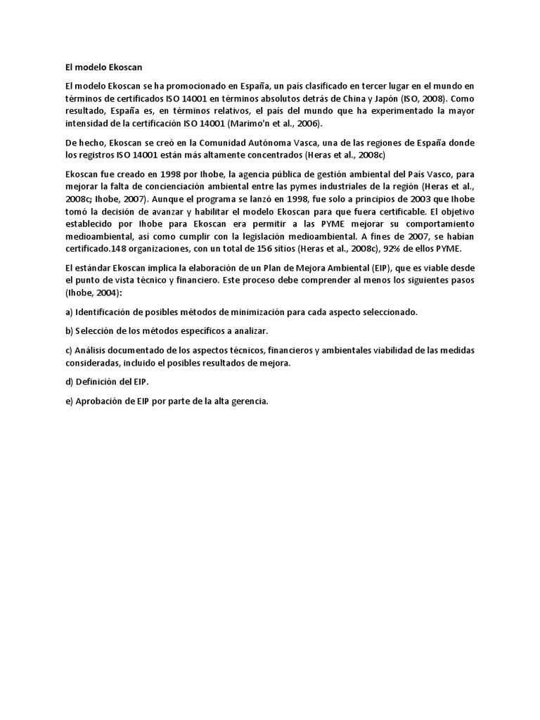 El Modelo Ekoscan | PDF