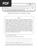Mini Teste Geografia IV PDF