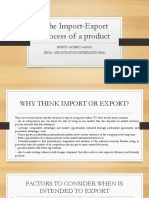 The Import-Export Process of A Product: Endys Gomez Aguas Sena - Negotiation International
