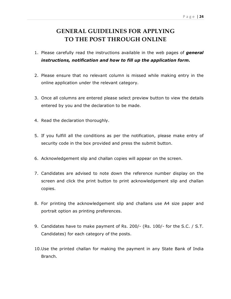 Online Application Guidelines for Posts | PDF | Career & Growth | Business