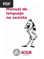 Resultado de imagen para Manual de lenguaje no sexista ACSUR