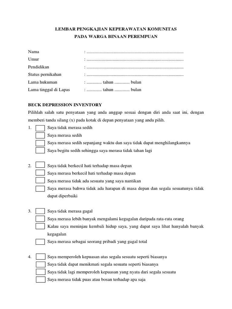 Instrumen Bdi Pdf