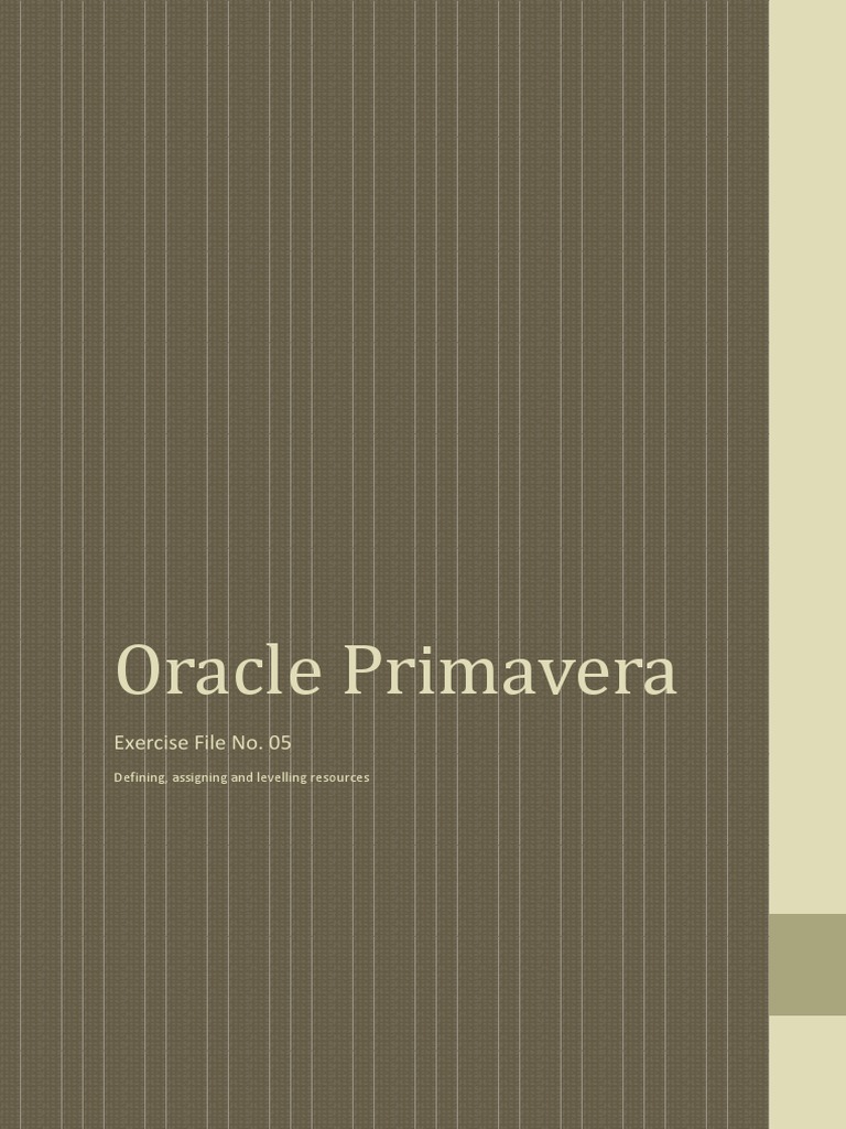 Oracle Primavera Resource Management Guide | PDF | Computing And ...