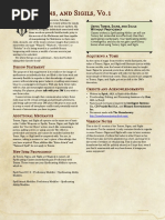 Tomes, Signs, and Sigils, V0.1