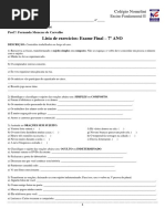 Concordãncia Verbal Exercícios