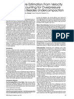 SPE - 27488 Pore Pressure Estimation From Velocity Data - Accounting For Overpressure - Glenn L Bowers PDF