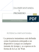 Potencia Instantanea y Promedio