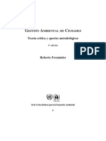 Roberto Fernández Gestión Ambiental de Ciudades, Teoría Crítica y Aportes Metodológicos