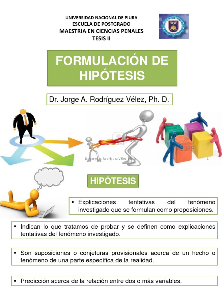 formulación de hipótesis