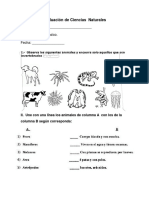 Ciencias Naturales. Segundo Prueba