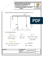 Porticos – Diagramas de Momento, Cortante y Normal.