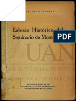 Esbozo Histórico Del Seminario de Monterrey