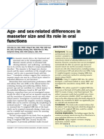 Age and Sex Related Differences Inmasseter Size and Its Role in Oral Function