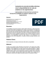 Análisis e Implementación de Corrección de Fallas Eléctricas Para Aumentar La Disponibilidad de Las Redes de Computadoras en Las