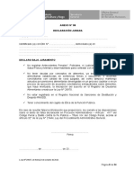 Anexo #08 Declaración Jurada: 1.ley #29607, de Fecha 22 de Octubre de 2010