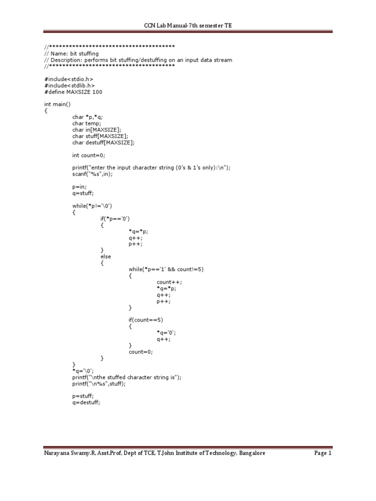 CCN Lab Manual TE VTU | PDF | Applied Mathematics | Graph Theory
