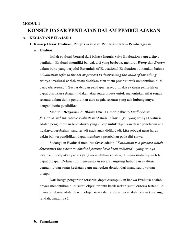 Evaluasi Pembelajaran Di SD | PDF | Karier & Perkembangan
