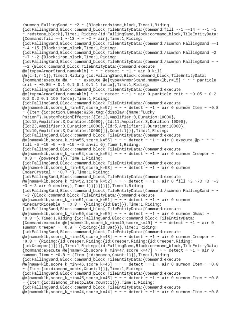 Command Block Lucky Block Setup | PDF | Leisure | Sports