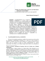 Iniciativa Probatoria Ex Officio Del Juez en Los Procesos Penales Acusatorios