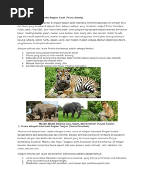 Fauna Bagian Barat Pdf