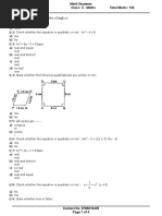 SSC Class X Maths - Sample - Paper