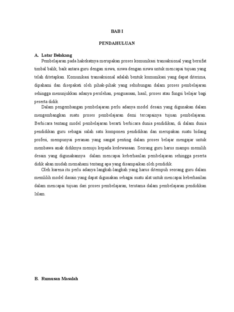 Desain Pembelajaran Pai Pdf