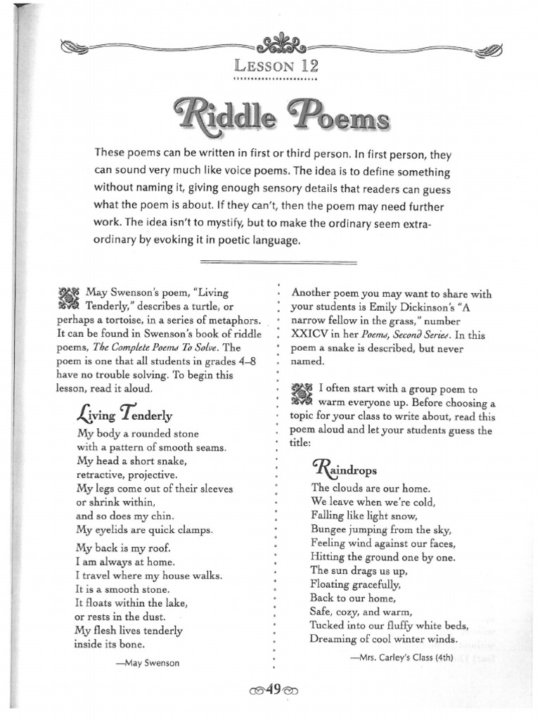 Riddle Poems PDF