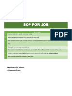 Sop For Job: Details