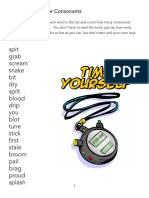 Activity 1 - Warm Up - Count Your Consonants