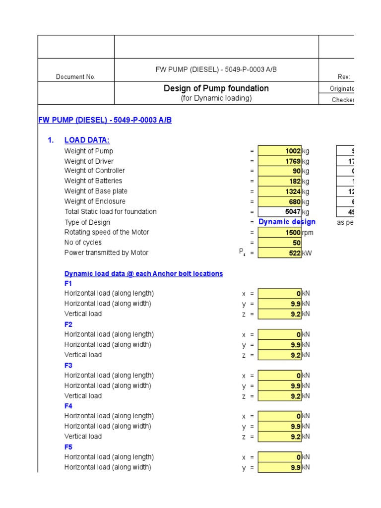 Pump Foundations Dynamic Download Free PDF Stress (Mechanics) Screw