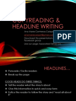 2 Copy Reading & Headline Writing