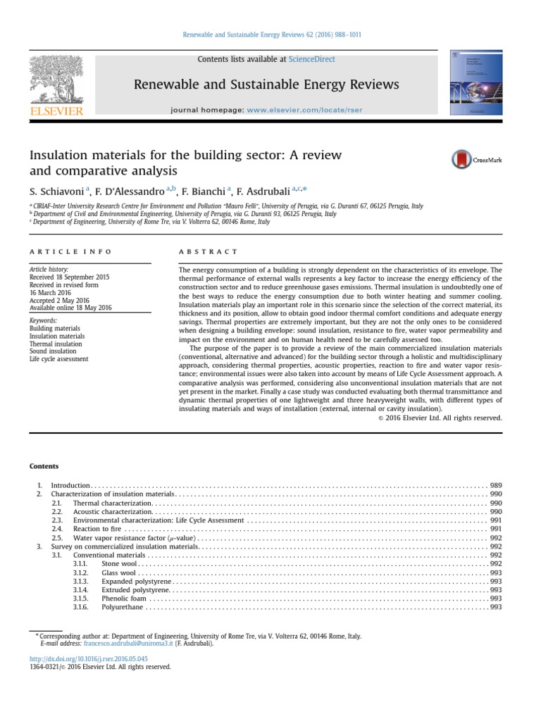 Building Insulation Materials Review | PDF | Thermal Conductivity ...