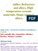 Intermetallic Alloys, Refractory Metals, and High-Temperature Materials