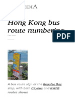 Hong Kong Bus Route Numbering