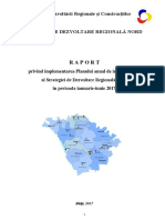 R A P O R T privind implementarea Planului anual de implementare al Strategiei de Dezvoltare Regională Nord în perioada ianuarie-iunie 2017