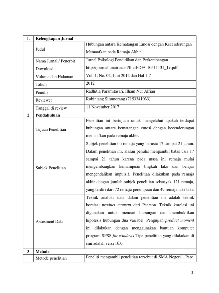 Jurnal Review Perkembangan Peserta Didik