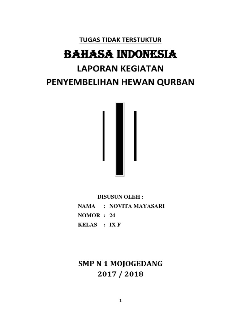 Laporan Kegiatan Penyembelihan Hewan Qurban 8 Novita