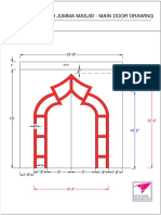 Mallukamaliar Jumma Masjid - Main Door Drawing