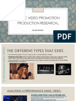 Music Video Promotion Production Research Blog Post 1