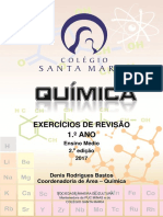 Exercícios de revisão de química do 1o ano do ensino médio