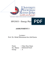 SFG3033 - Energy Physics: Assignment 3