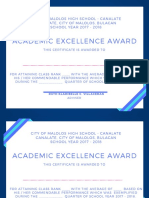 Academic Excellence Award