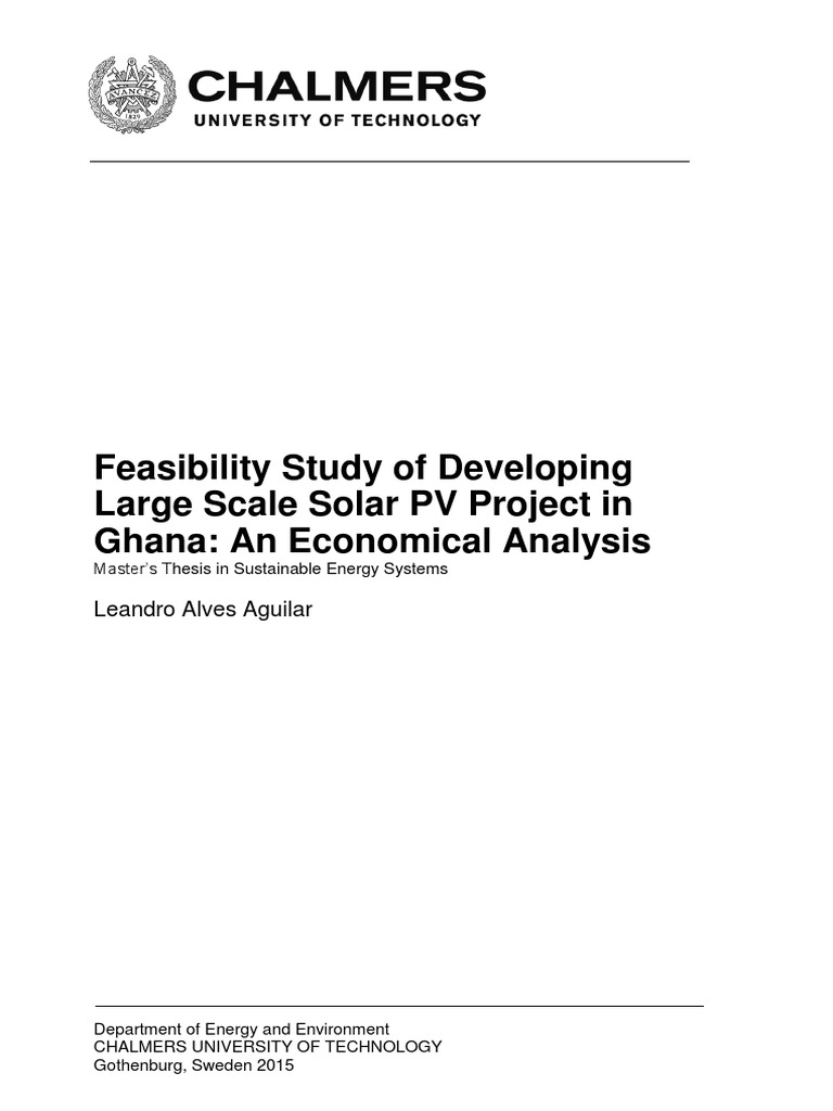 Feasibility Study of Developing Large Scale Solar PV Project in Ghana ...