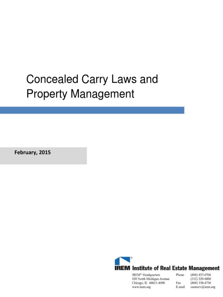 Concealed Carry Laws and Property Management | PDF | Concealed Carry In ...