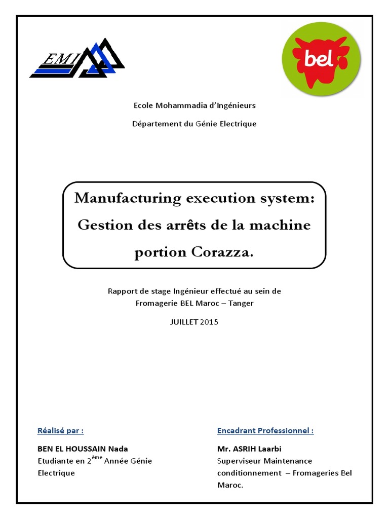 Rapport de Stage Final  Automate programmable industriel  Management