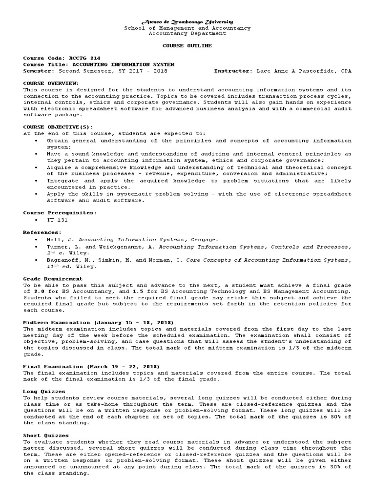 Course outline template free picture
