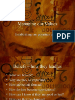 Managing Our Values