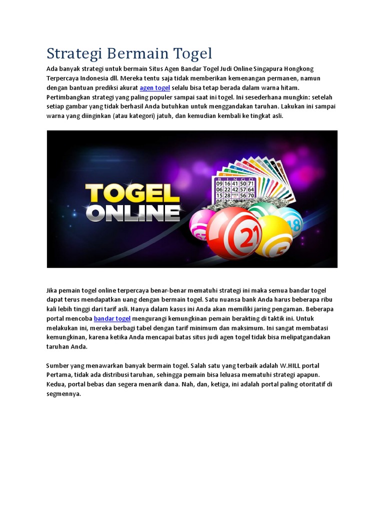 strategi togel kemarin