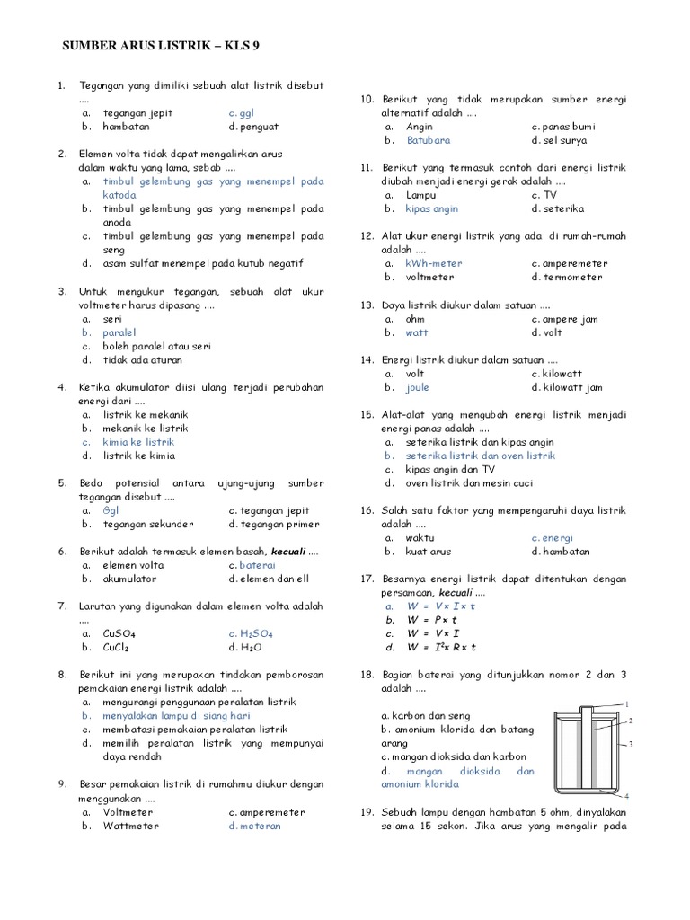 Sumber Arus Listrik Smp Kls 9 Pdf
